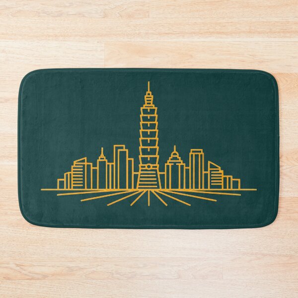 Item preview, Taipei Skyline Line Art – Minimalist Taiwan Cityscape designed and sold by KungPowUnicorn.
