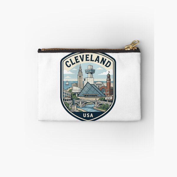 Item preview, Cleveland Ohio Skyline Retro Travel Badge designed and sold by k3rstman1.