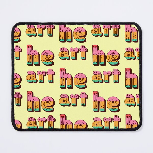 Item preview, Heart typography saying love folk art designed and sold by Mauswohn.