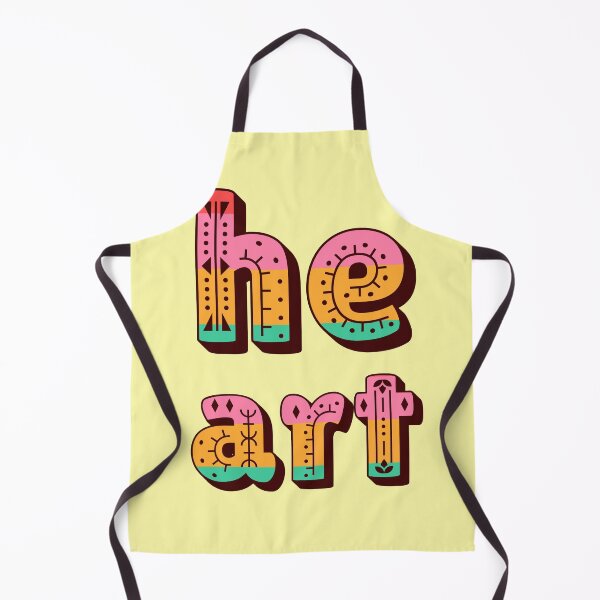 Item preview, Heart typography saying love folk art designed and sold by Mauswohn.