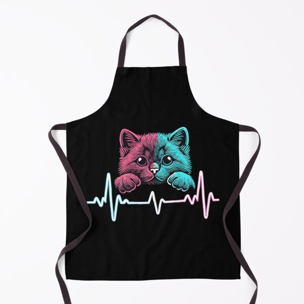 Item preview, Neon Cat Heartbeat Art designed and sold by GiaoCalonas.