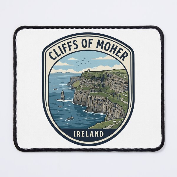 Item preview, Cliffs of Moher Ireland Vintage Travel Badge designed and sold by k3rstman1.