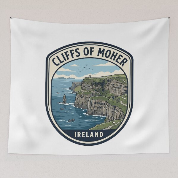 Item preview, Cliffs of Moher Ireland Vintage Travel Badge designed and sold by k3rstman1.