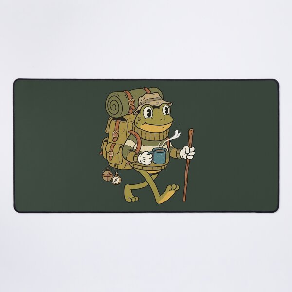 Item preview, Cozy Hiker Frog Vintage Cartoon Wilderness Explorer designed and sold by DripCultureLab.