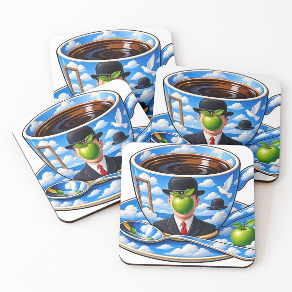 Item preview, Surreal Sky & Apple Coffee Cup – Magritte Inspired designed and sold by ChicClicker.