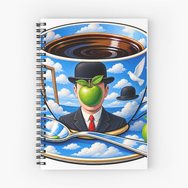 Item preview, Surreal Sky & Apple Coffee Cup – Magritte Inspired designed and sold by ChicClicker.