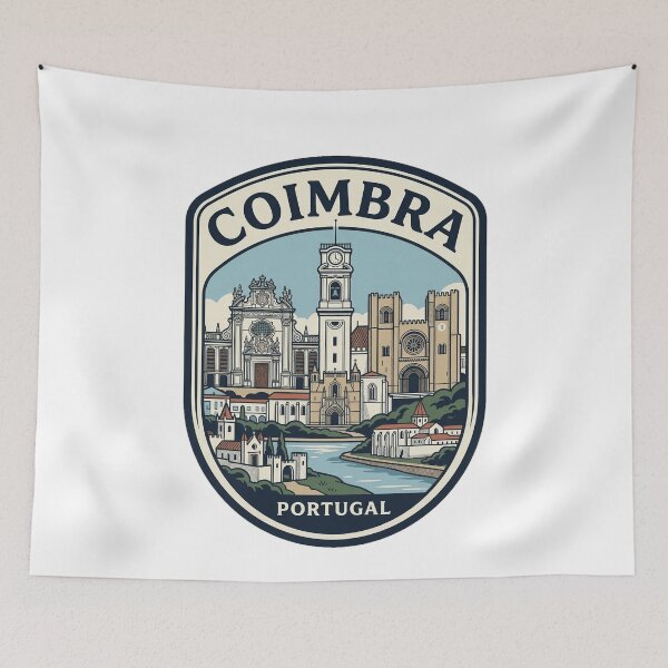 Item preview, Coimbra Portugal Vintage Travel Badge Illustration designed and sold by k3rstman1.