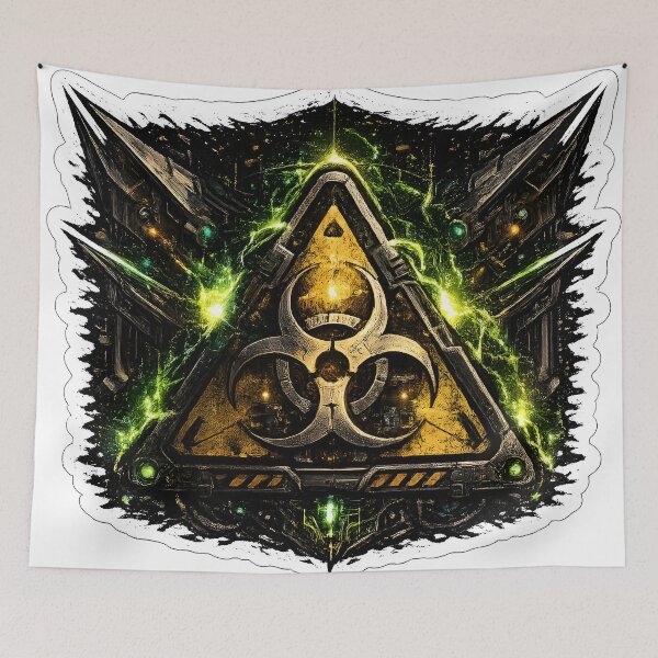 Item preview, Techwear Biohazard Warning Sign Toxic Art designed and sold by RiteshCenter .