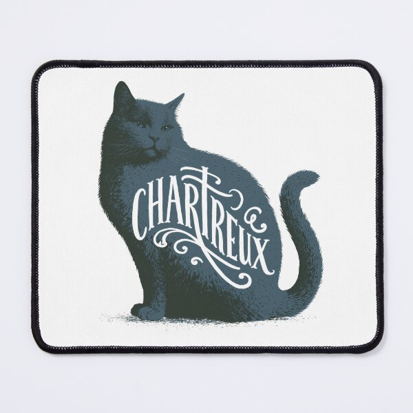 Item preview, Chartreux Cat Word Art | Typography Cat Silhouette Design designed and sold by AyfuDesigns.