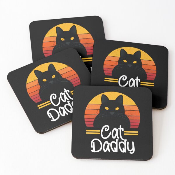 Item preview, Cat Daddy Black Cat Retro Sunset Design designed and sold by GiaoCalonas.
