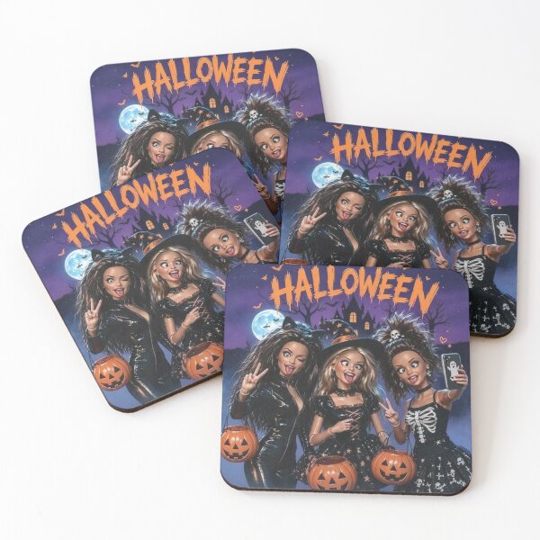 Item preview, Spooky Besties Halloween Dolls Funny Selfie Meme designed and sold by Devilians92.
