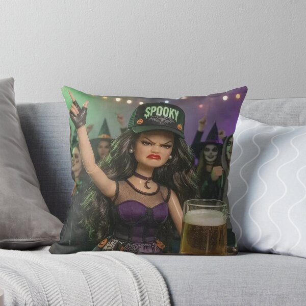 Item preview, Spooky Rocker Doll Beer Party Funny Halloween Meme designed and sold by Devilians92.