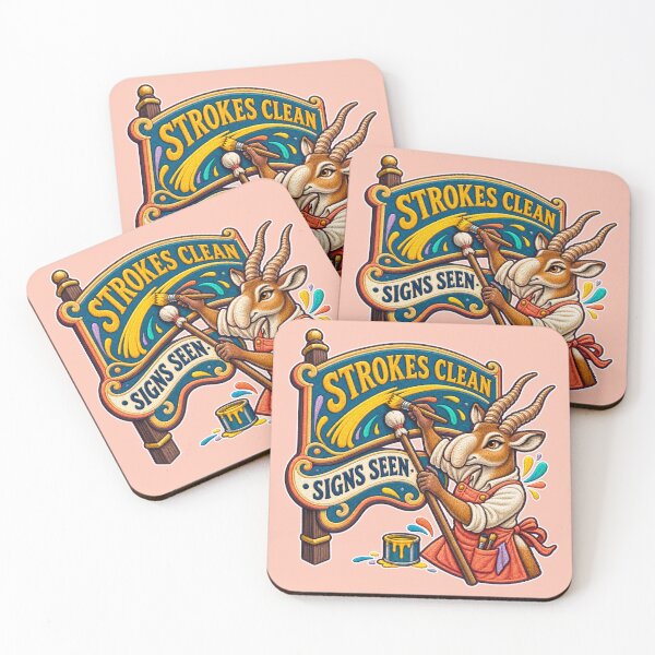 Item preview, Labor Day Saiga Sign Painter – Strokes Clean Signs Seen Embroidery Design designed and sold by Jaani-T.