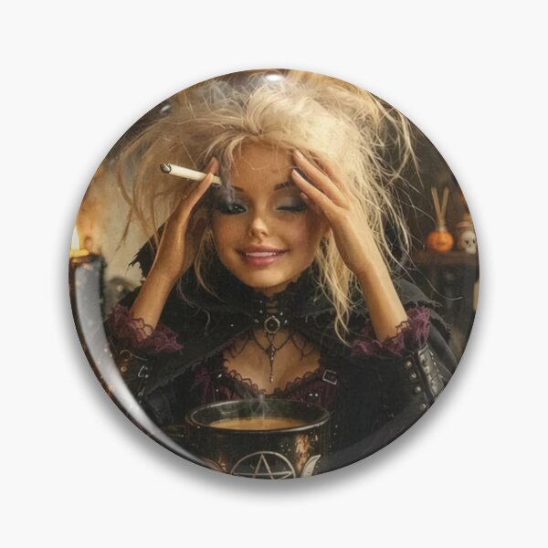 Item preview, Stressed Witch Blonde Doll Coffee Cigarette Halloween Meme designed and sold by Devilians92.