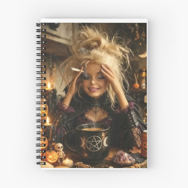 Item preview, Stressed Witch Blonde Doll Coffee Cigarette Halloween Meme designed and sold by Devilians92.