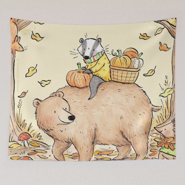 Item preview, Gentle Companions In A Colorful Rain Of Leaves designed and sold by iamdesigns14.