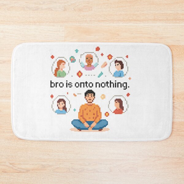 Item preview, concern meme bro is onto nothing T-Shirt, Pixel Art Meme, Meditation Humor, Retro Gaming Style, Funny Internet Graphic Tee designed and sold by pawsome purrfect.