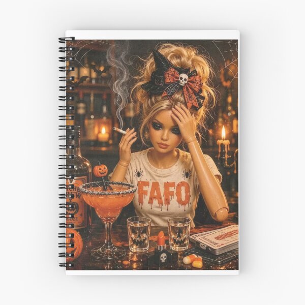 Item preview, FAFO Halloween Witch Doll Drinking Bar Cigarette Funny Meme designed and sold by Devilians92.