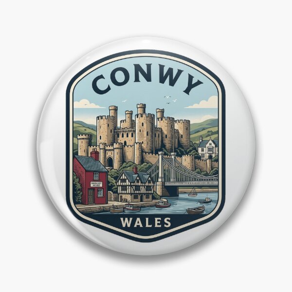 Item preview, Conwy Wales Castle Vintage Travel Badge designed and sold by k3rstman1.