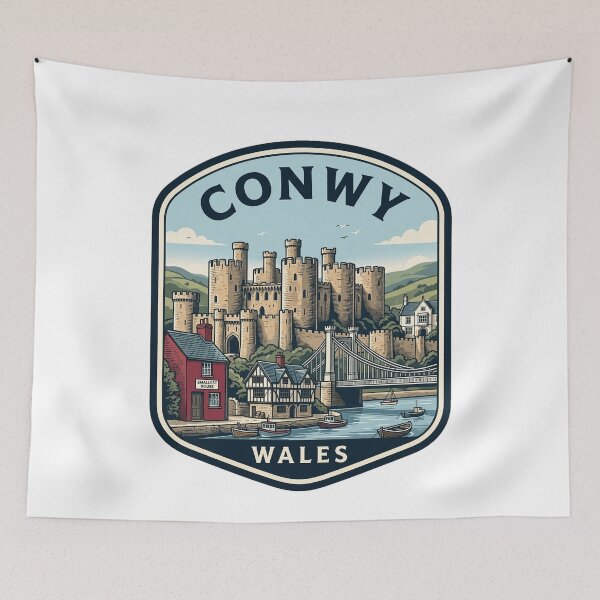Item preview, Conwy Wales Castle Vintage Travel Badge designed and sold by k3rstman1.