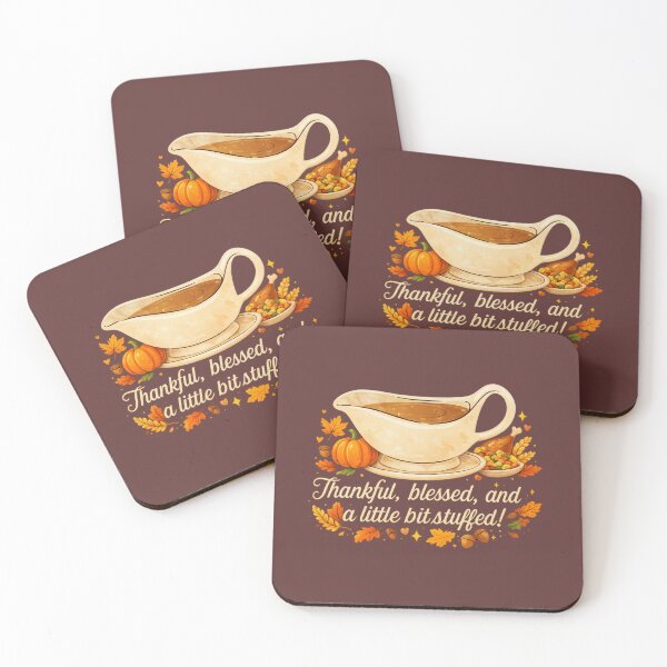 Item preview, Thankful Blessed And A Little Bit Stuffed Thanksgiving Humor Design designed and sold by EdgeSphere.