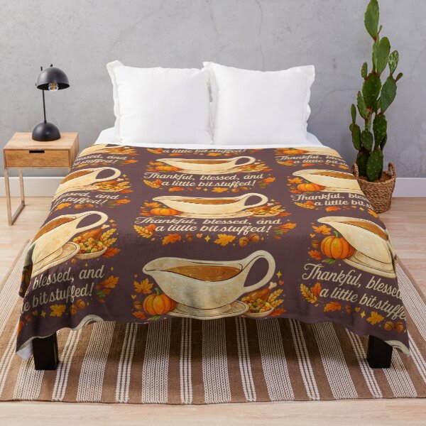 Item preview, Thankful Blessed And A Little Bit Stuffed Thanksgiving Humor Design designed and sold by EdgeSphere.