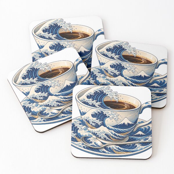 Item preview, Great Wave Coffee Cup – Japanese Ukiyo-e Art designed and sold by ChicClicker.
