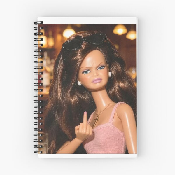 Item preview, Sassy Brunette Doll Bar Middle Finger Stank Face Meme designed and sold by Devilians92.