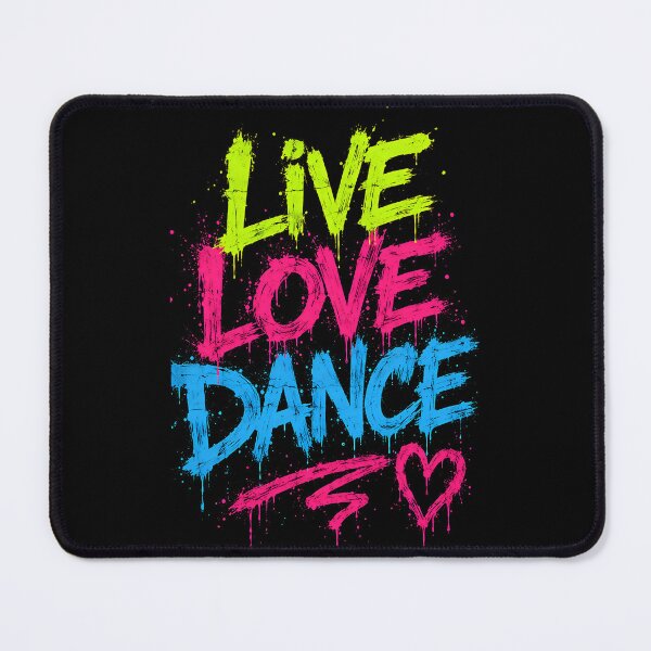 Item preview, Live Love Dance – Neon Graffiti EDM Party Design designed and sold by RH Design Lab.