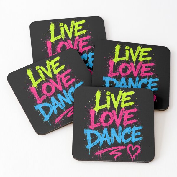 Item preview, Live Love Dance – Neon Graffiti EDM Party Design designed and sold by RH Design Lab.