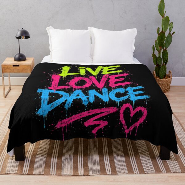 Item preview, Live Love Dance – Neon Graffiti EDM Party Design designed and sold by RH Design Lab.