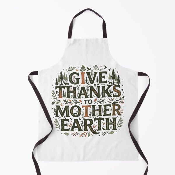 Item preview, Give Thanks to Mother Earth Typography Forest Wildlife Nature Quote Eco Friendly designed and sold by raedattia.