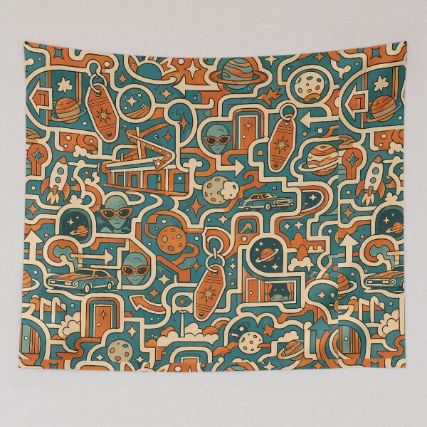 Item preview, Retro Space Motel (Tourism x Doodle) designed and sold by Thai Vibe Studio.