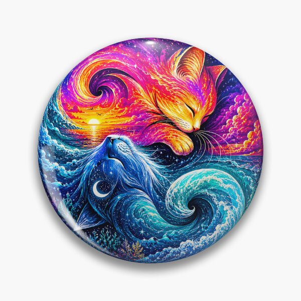 Item preview, ⚖️ PURRFECTLY BALANCED COLLECTION ⚖️ - OCEAN & SUNSET CATS designed and sold by WheelieGdArt.