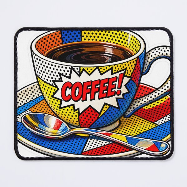 Item preview, Pop Art Coffee Cup – Colorful Comic Coffee designed and sold by ChicClicker.