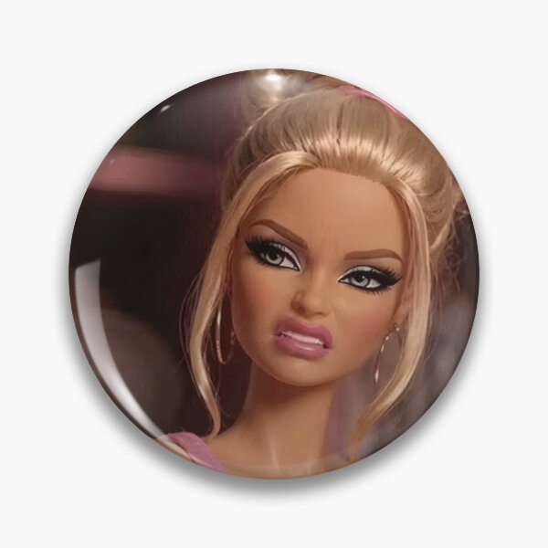 Item preview, Funny Tattooed Blonde Doll Cringe Face Reaction Meme designed and sold by Devilians92.