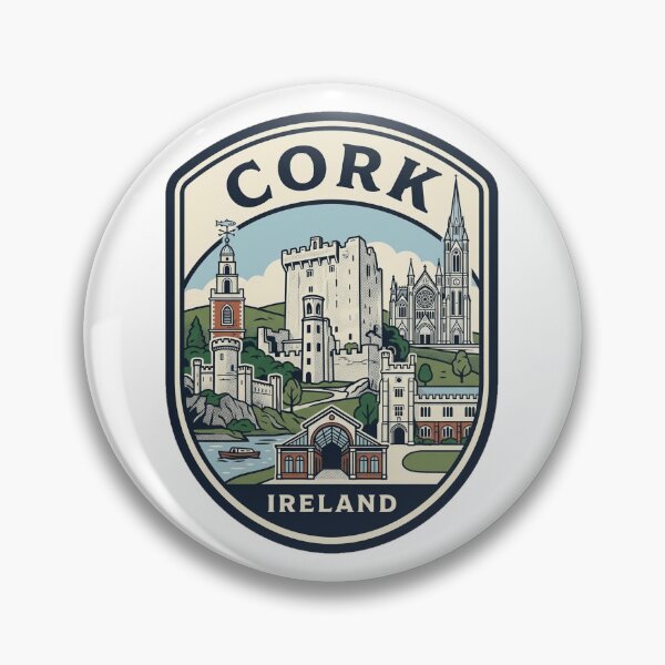 Item preview, Cork Ireland Vintage Travel Landmark Badge designed and sold by k3rstman1.