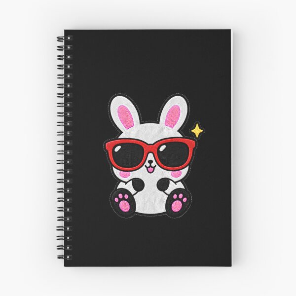 Item preview, Funny Bunny Wearing Huge Red Sunglasses Kawaii Embroidery Patch designed and sold by ColorSplash123.