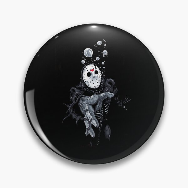 Item preview, Hockey Mask Horror Character Submerged Underwater With Bubbles designed and sold by Bidobad01.