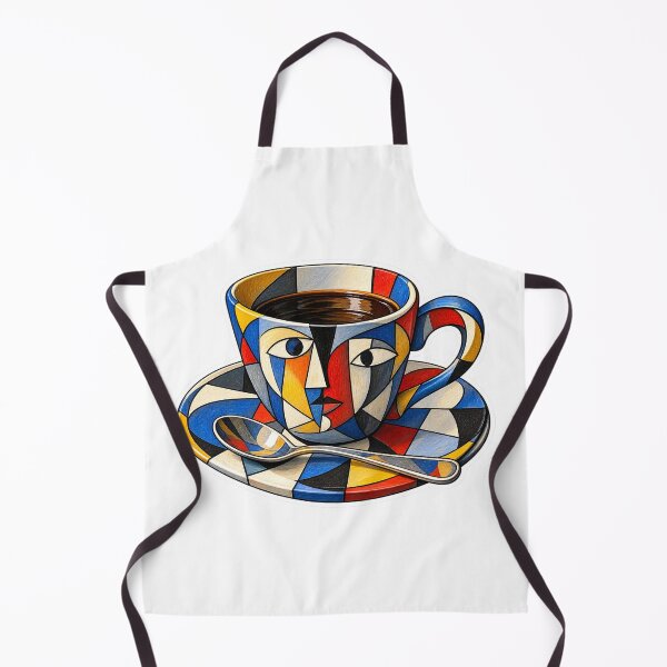 Item preview, Cubist Coffee Cup – Abstract Face Art designed and sold by ChicClicker.