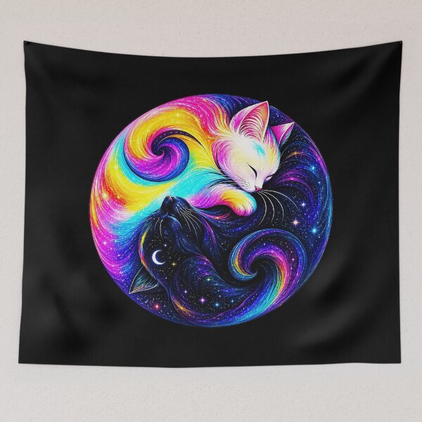 Item preview, ⚖️ PURRFECTLY BALANCED COLLECTION ⚖️ - RAINBOW & MIDNIGHT CATS v1 designed and sold by WheelieGdArt.