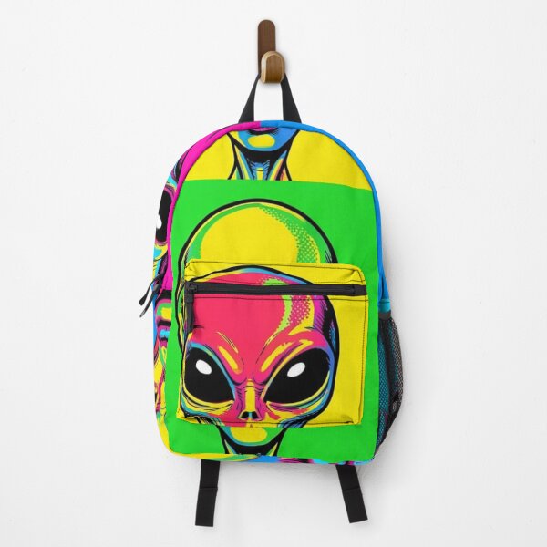Item preview, Neon Alien Pop Art Portrait – Colorful Extraterrestrial Psychedelic Design designed and sold by Generic RedHead Designs.