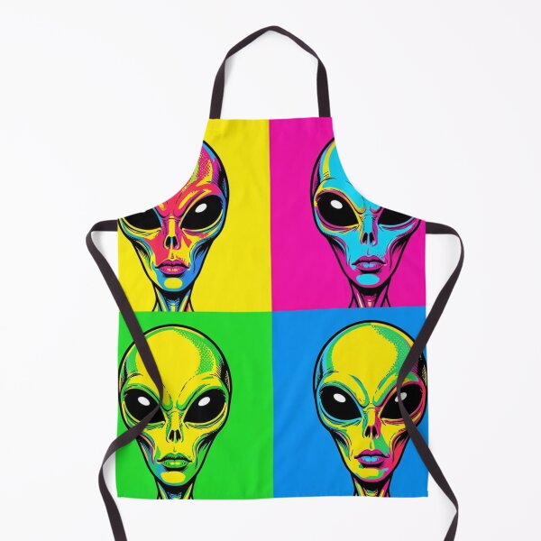 Item preview, Neon Alien Pop Art Portrait – Colorful Extraterrestrial Psychedelic Design designed and sold by Generic RedHead Designs.