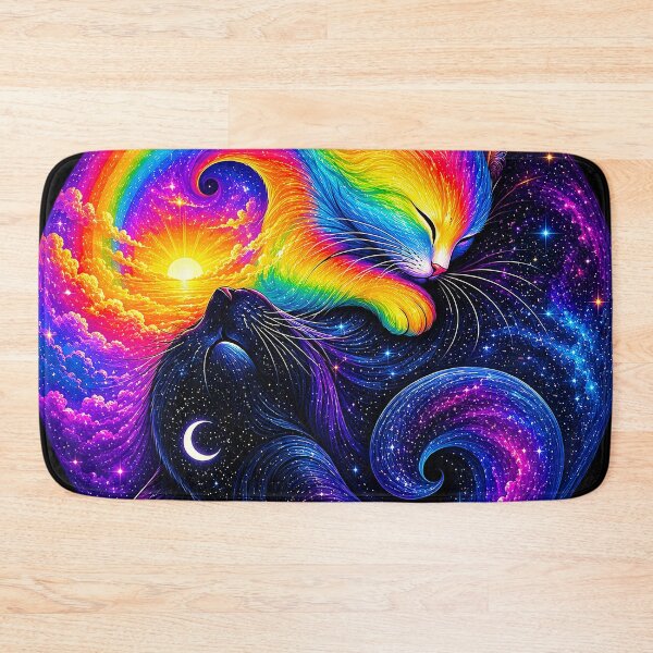 Item preview, ⚖️ PURRFECTLY BALANCED COLLECTION ⚖️ - RAINBOW & MIDNIGHT CATS v2 designed and sold by WheelieGdArt.