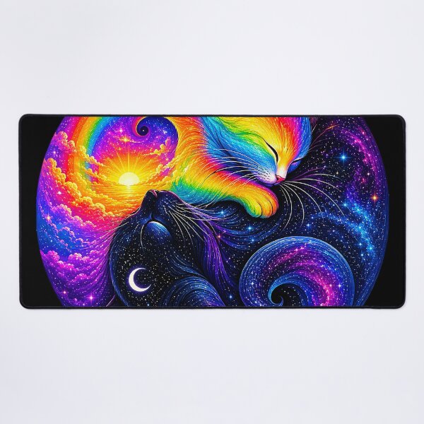 Item preview, ⚖️ PURRFECTLY BALANCED COLLECTION ⚖️ - RAINBOW & MIDNIGHT CATS v2 designed and sold by WheelieGdArt.