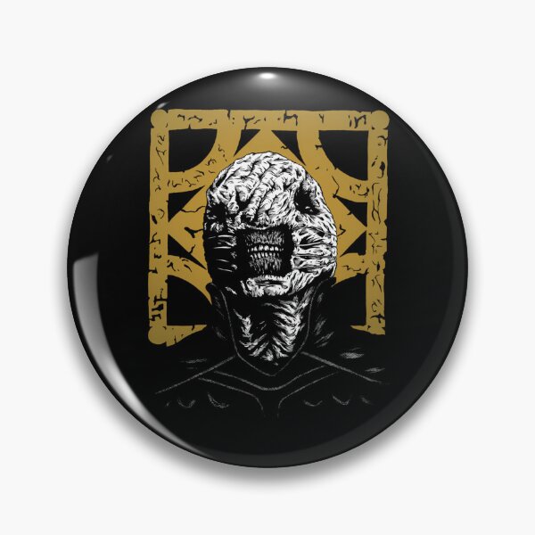 Item preview, Cenobite Horror Character In Front Of Gold Geometry Pattern designed and sold by Bidobad01.