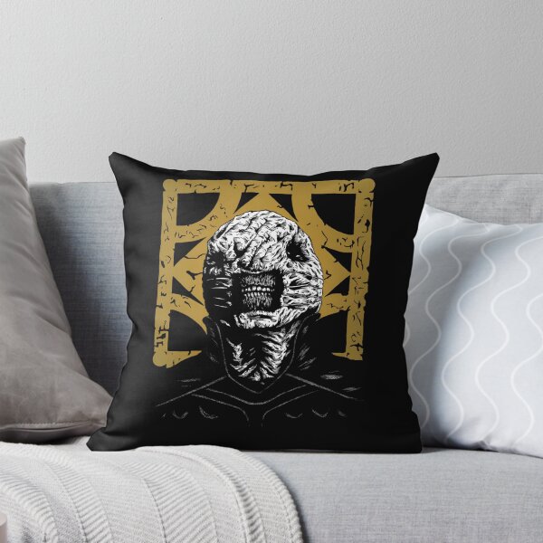 Item preview, Cenobite Horror Character In Front Of Gold Geometry Pattern designed and sold by Bidobad01.