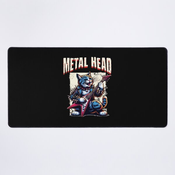 Item preview, Metal Head Rocking Cat Guitarist designed and sold by GiaoCalonas.