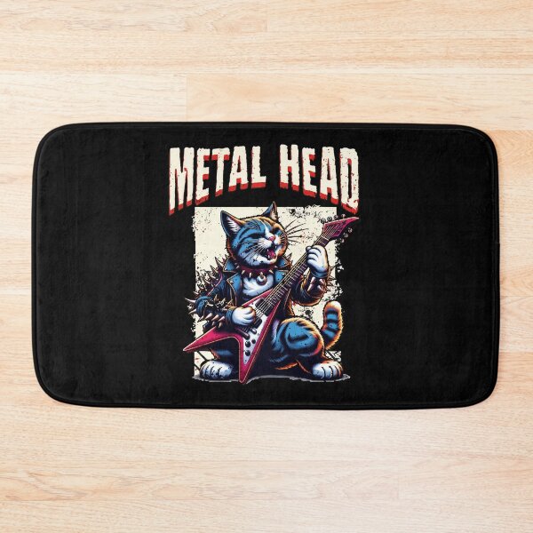 Item preview, Metal Head Rocking Cat Guitarist designed and sold by GiaoCalonas.
