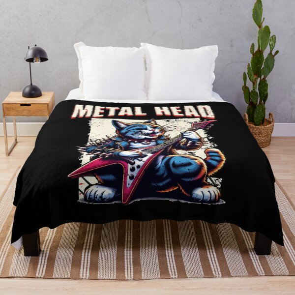 Item preview, Metal Head Rocking Cat Guitarist designed and sold by GiaoCalonas.